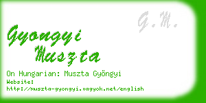 gyongyi muszta business card